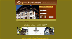 Desktop Screenshot of hotellesnikrcma.cz