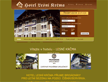 Tablet Screenshot of hotellesnikrcma.cz